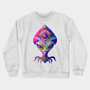 Alien Queen - Abstract Alien Female Creature Crewneck Sweatshirt